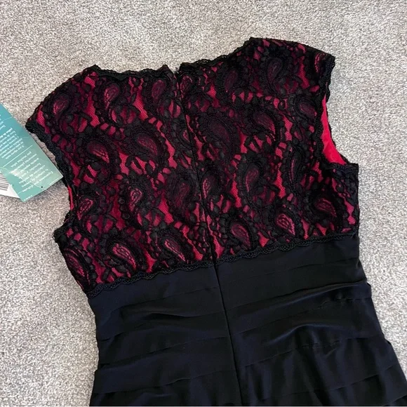 Jones Wear Dress NWT Lace Sleeveless Knee Length Ruffle Dress Women’s Size 10, - Picture 12 of 16